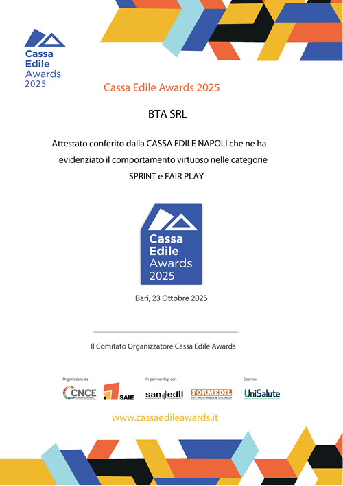 Attestato 2025 BTA Cassa Edile